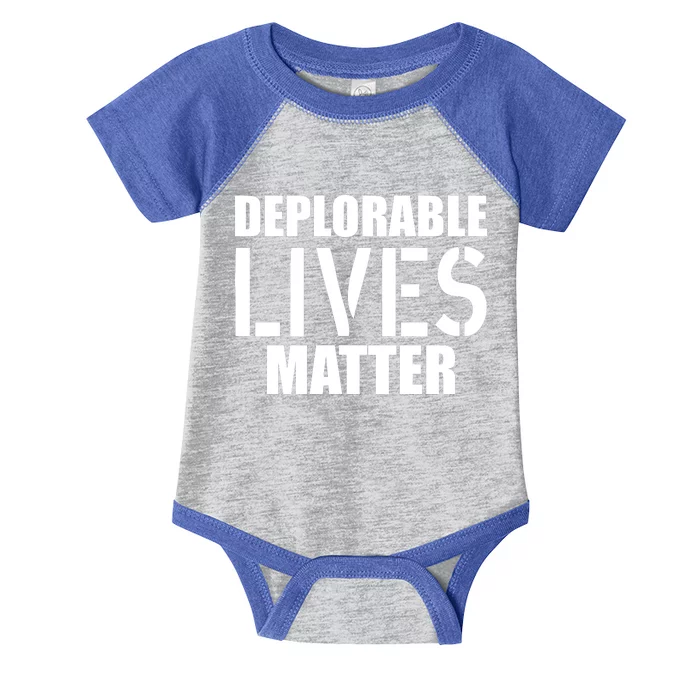 Deplorable Lives Matter USA Army Stamp Infant Baby Jersey Bodysuit