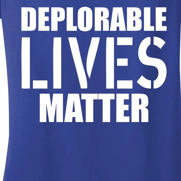 Deplorable Lives Matter USA Army Stamp Women's V-Neck T-Shirt