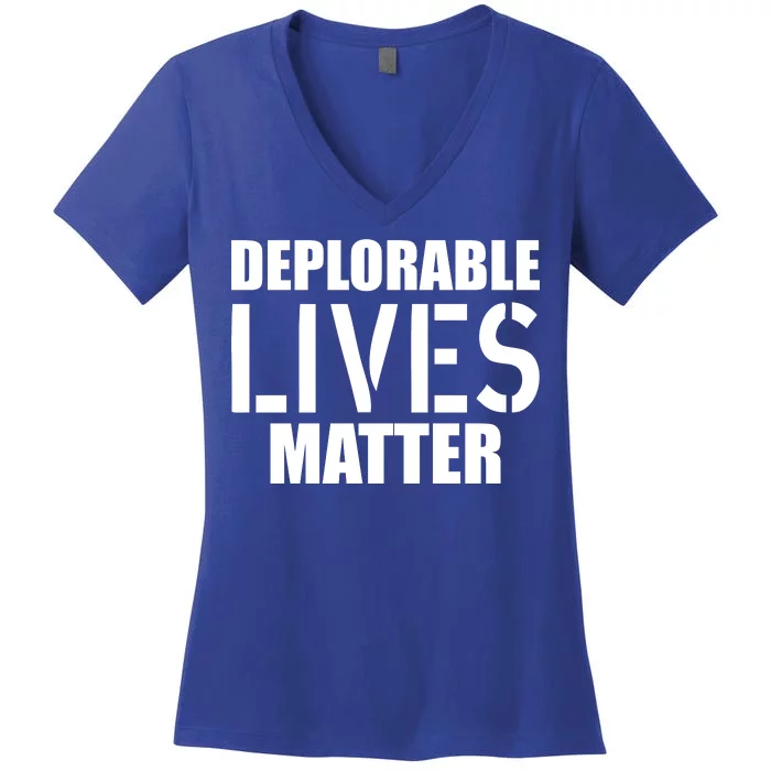 Deplorable Lives Matter USA Army Stamp Women's V-Neck T-Shirt