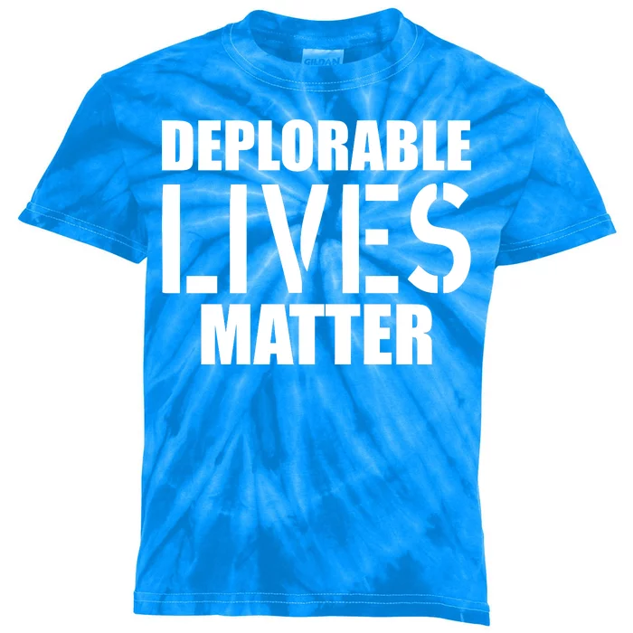 Deplorable Lives Matter USA Army Stamp Kids Tie-Dye T-Shirt