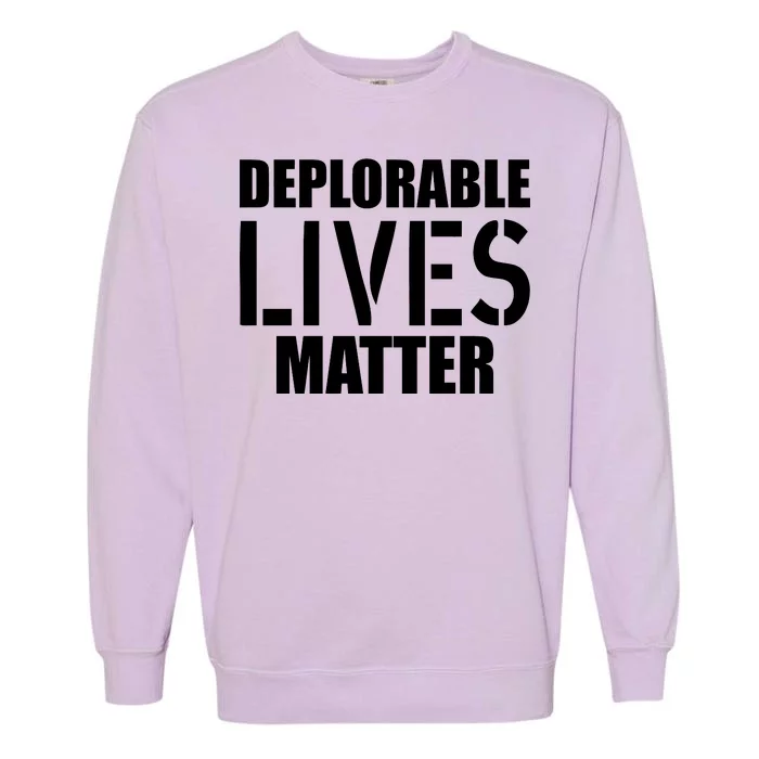 Deplorable Lives Matter USA Army Stamp Garment-Dyed Sweatshirt