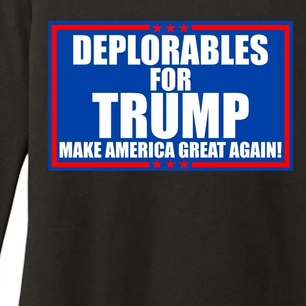 Deplorables For Trump Make America Great Again Womens CVC Long Sleeve Shirt