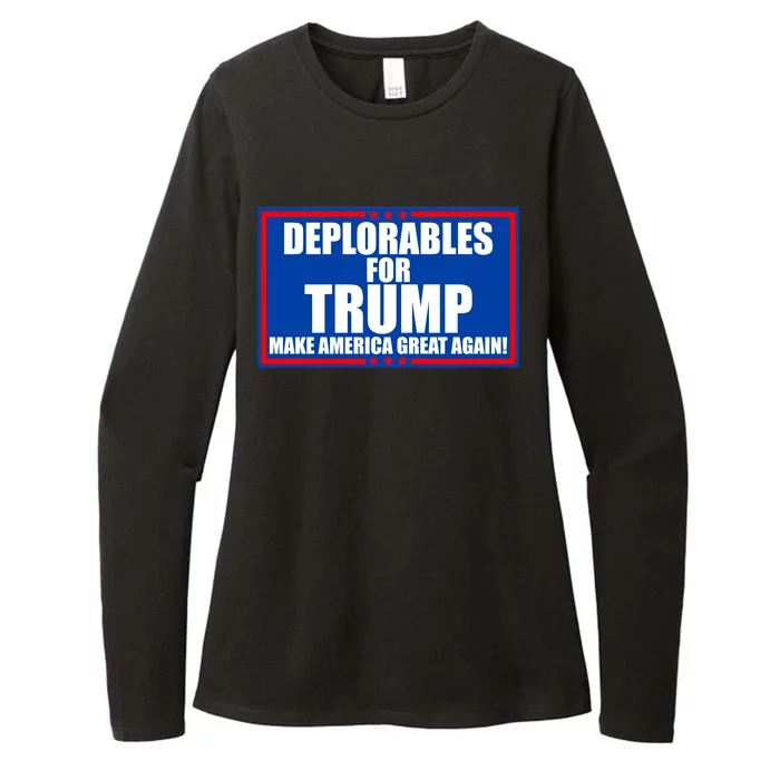 Deplorables For Trump Make America Great Again Womens CVC Long Sleeve Shirt