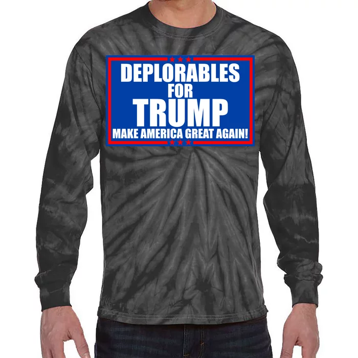 Deplorables For Trump Make America Great Again Tie-Dye Long Sleeve Shirt