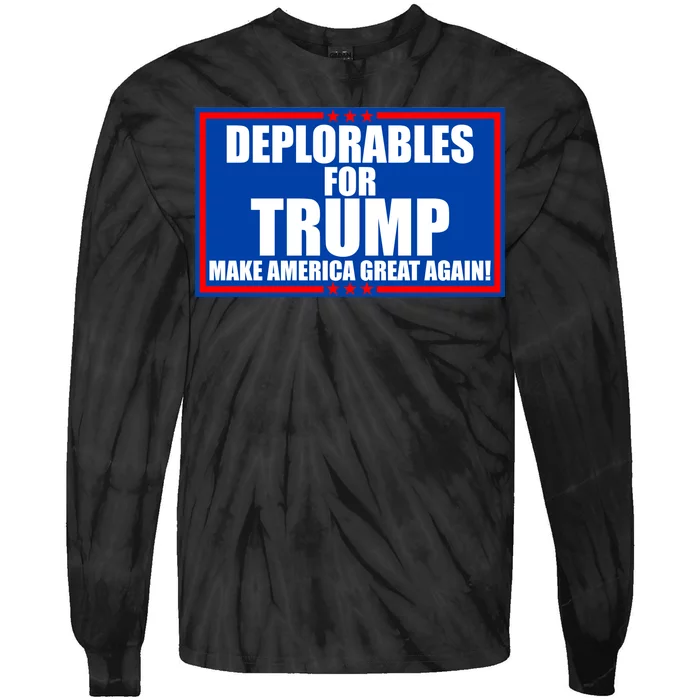 Deplorables For Trump Make America Great Again Tie-Dye Long Sleeve Shirt