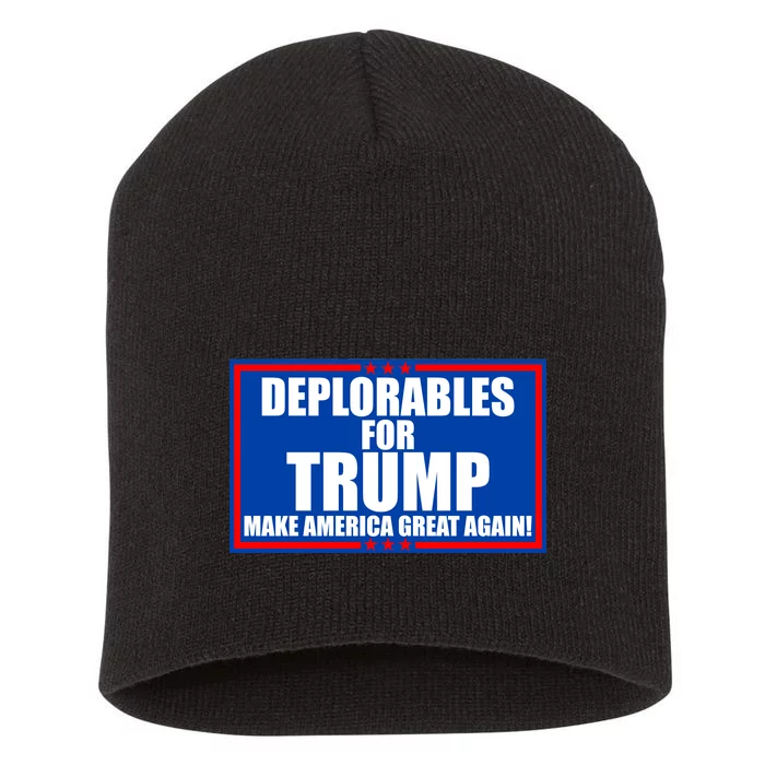 Deplorables For Trump Make America Great Again Short Acrylic Beanie