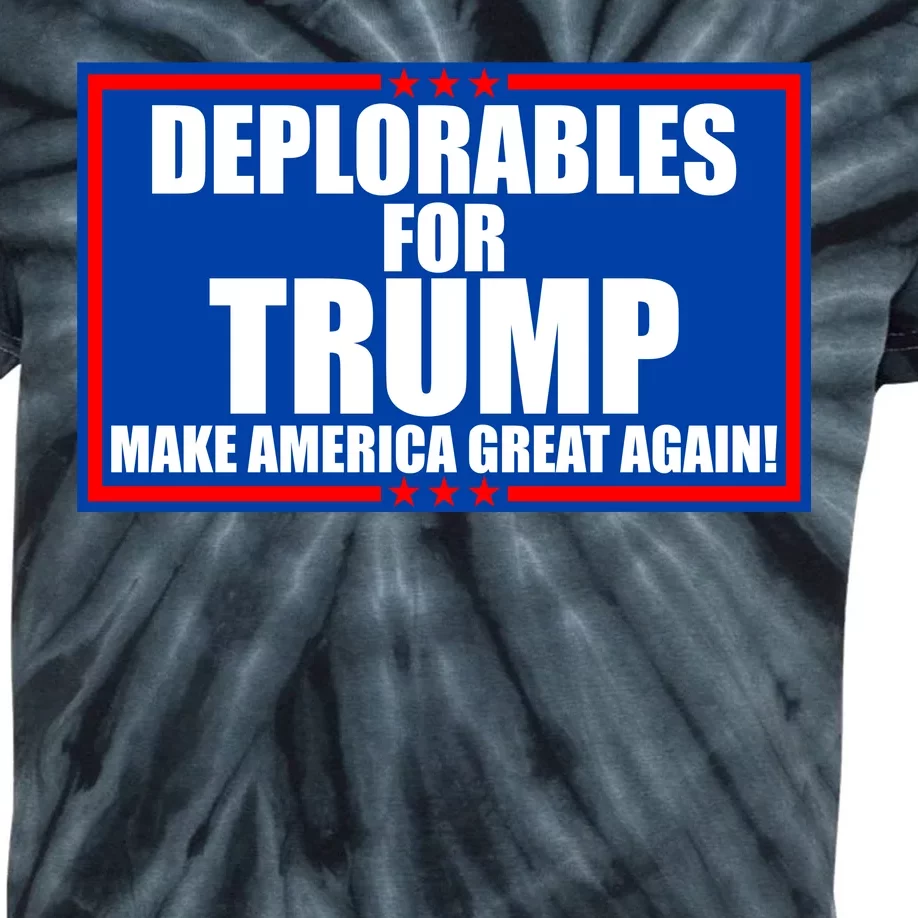 Deplorables For Trump Make America Great Again Kids Tie-Dye T-Shirt