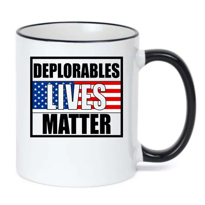 Deplorables Lives Matter USA Vote Trump 2020 Black Color Changing Mug