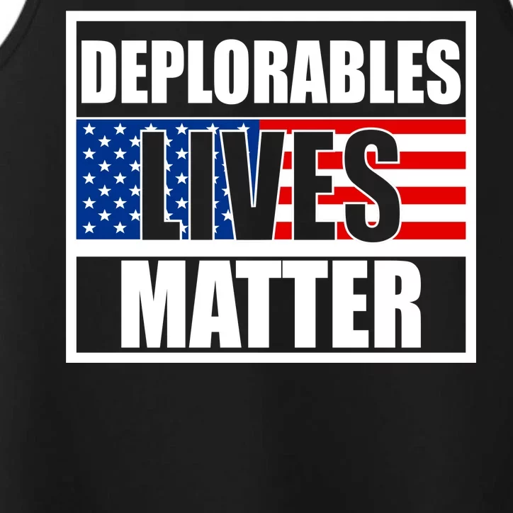 Deplorables Lives Matter USA Vote Trump 2020 Performance Tank