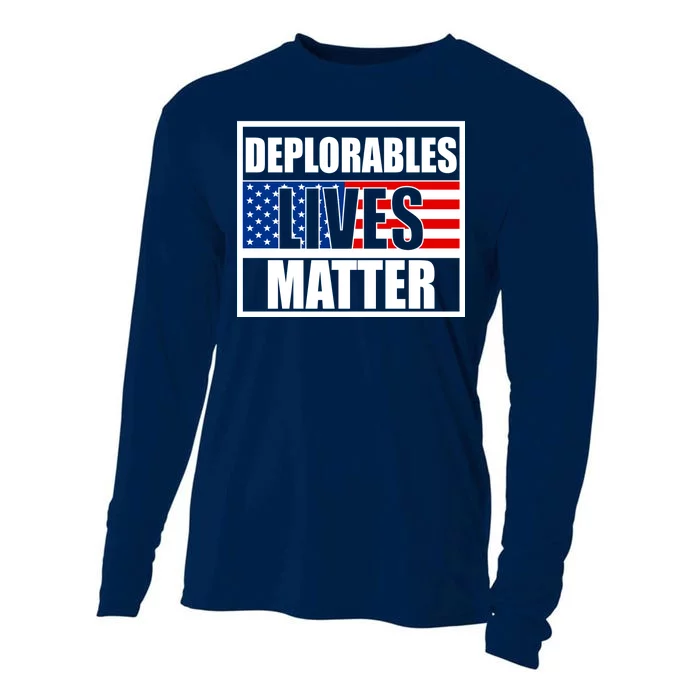 Deplorables Lives Matter USA Vote Trump 2020 Cooling Performance Long Sleeve Crew