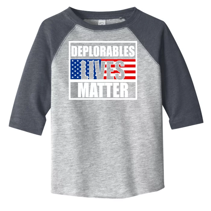 Deplorables Lives Matter USA Vote Trump 2020 Toddler Fine Jersey T-Shirt