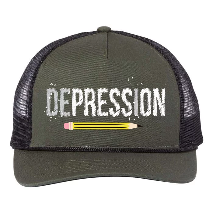 Depression Pencil Retro Rope Trucker Hat Cap