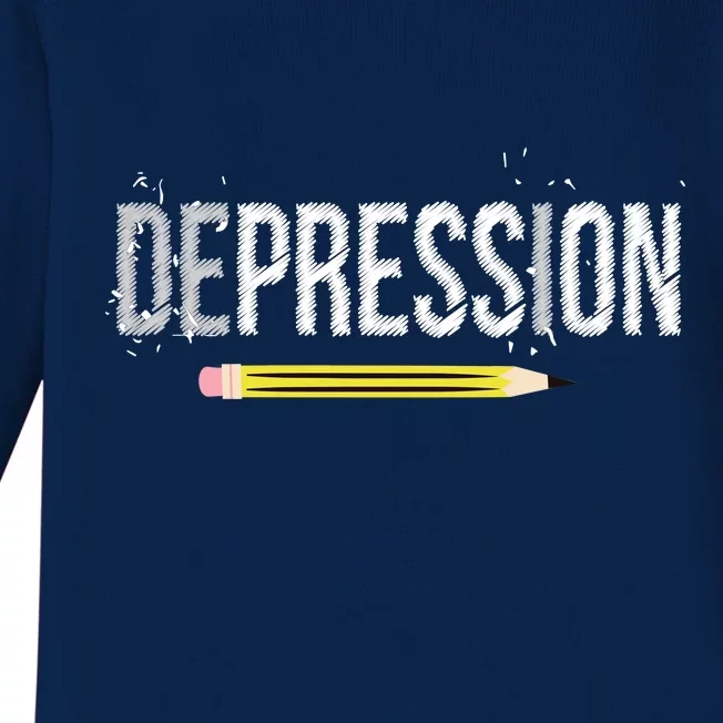 Depression Pencil Baby Long Sleeve Bodysuit