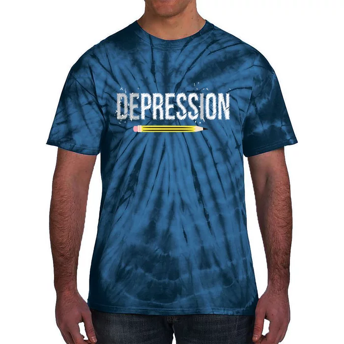 Depression Pencil Tie-Dye T-Shirt