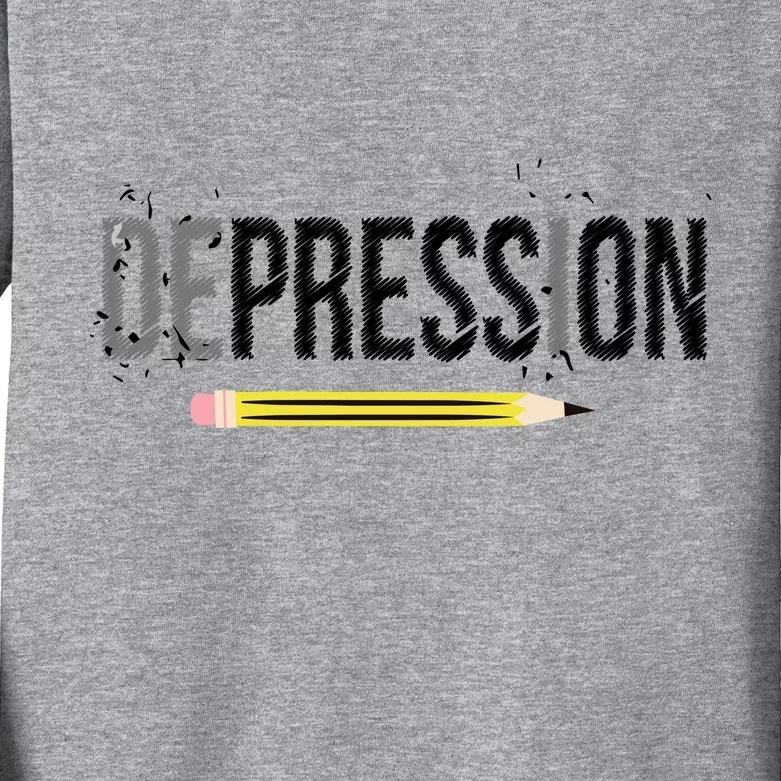 Depression Pencil Kids Long Sleeve Shirt