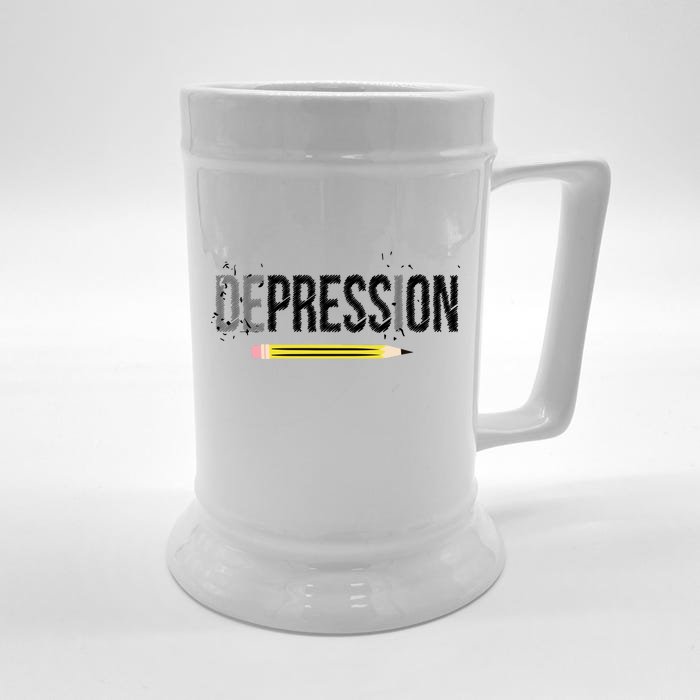 Depression Pencil Front & Back Beer Stein