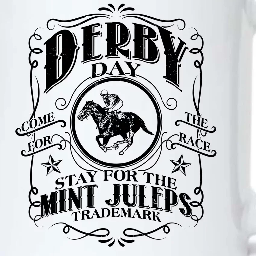 Derby Day Come For The Race Stay For The Mint Juleps Black Color Changing Mug