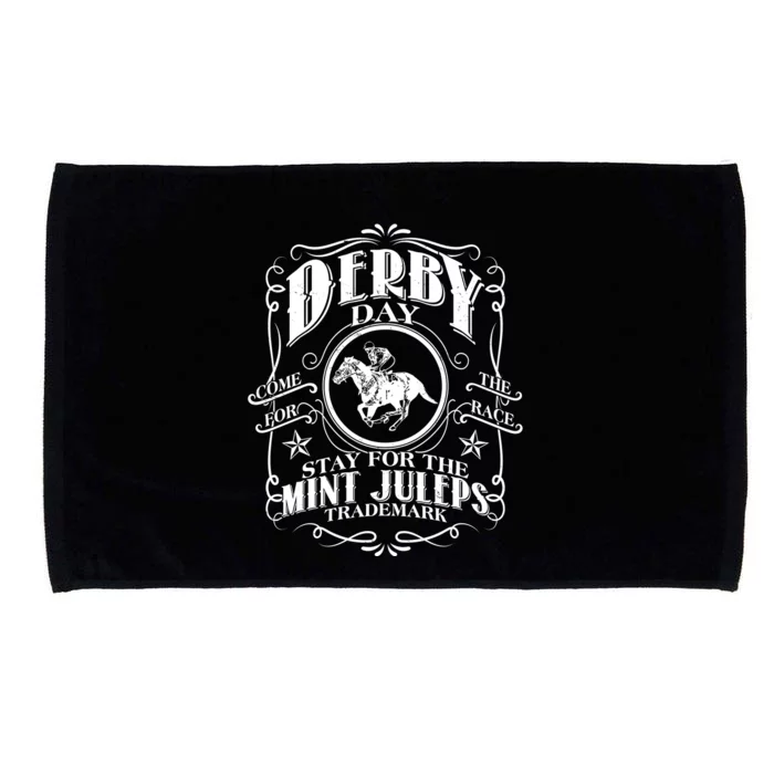 Derby Day Come For The Race Stay For The Mint Juleps Microfiber Hand Towel