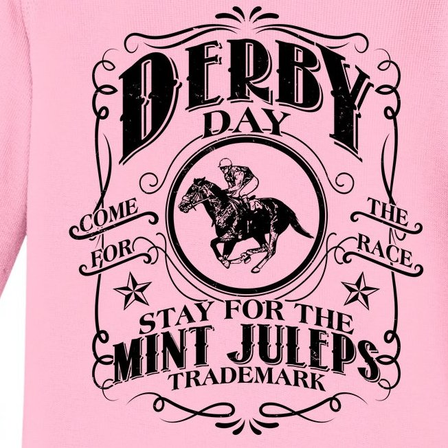 Derby Day Come For The Race Stay For The Mint Juleps Baby Long Sleeve Bodysuit