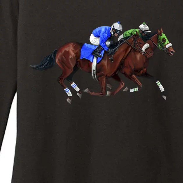 Derby Horse Racing Womens CVC Long Sleeve Shirt