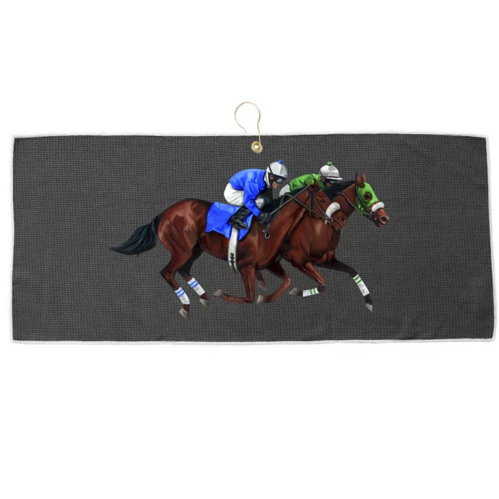 Derby Horse Racing Large Microfiber Waffle Golf Towel