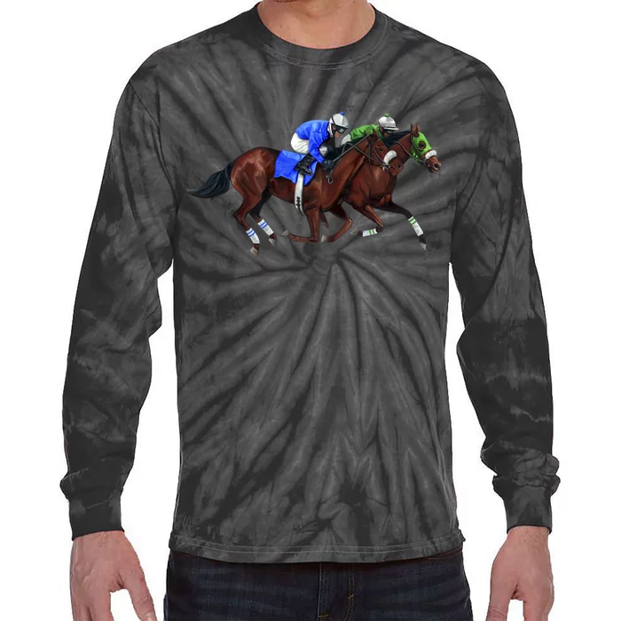 Derby Horse Racing Tie-Dye Long Sleeve Shirt