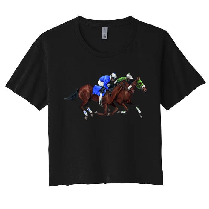 Derby Horse Racing Women's Crop Top Tee