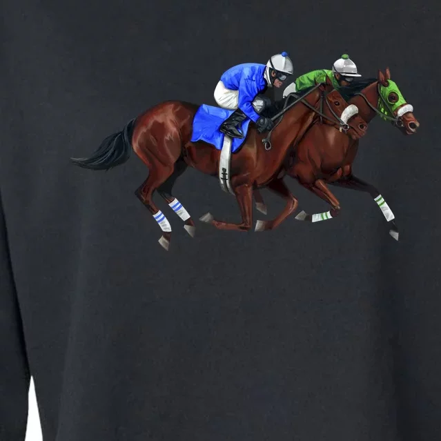 Derby Horse Racing Cropped Pullover Crew