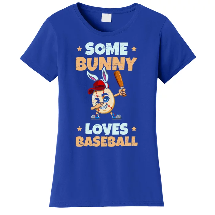 Dabbing Easter Some Bunny Loves Baseball Rabbit Cap Egg Gift Women's T-Shirt