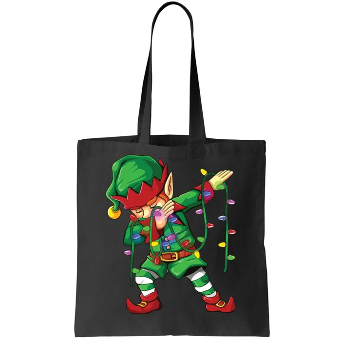 Dabbing Elf Shirts Costume Christmas Squad Tote Bag