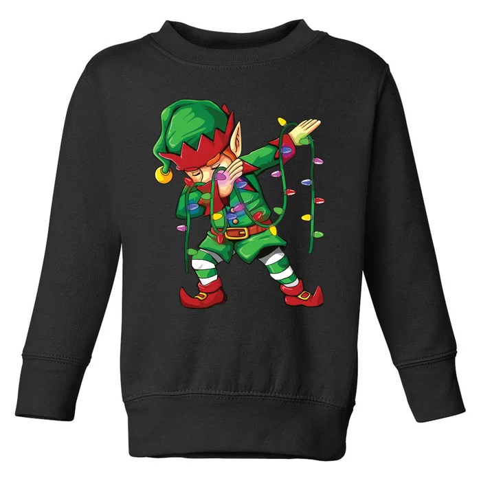 Dabbing Elf Shirts Costume Christmas Squad Toddler Sweatshirt