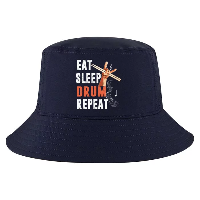 Drummer Eat Sleep Drum Repeat Drum Kit Musician Gifts Cool Comfort Performance Bucket Hat