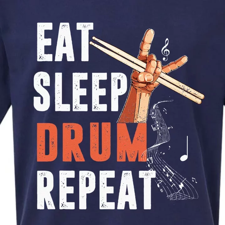 Drummer Eat Sleep Drum Repeat Drum Kit Musician Gifts Sueded Cloud Jersey T-Shirt