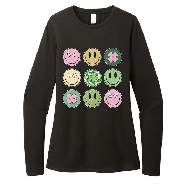 Disco Emoji St Patrick Day Cute Womens CVC Long Sleeve Shirt