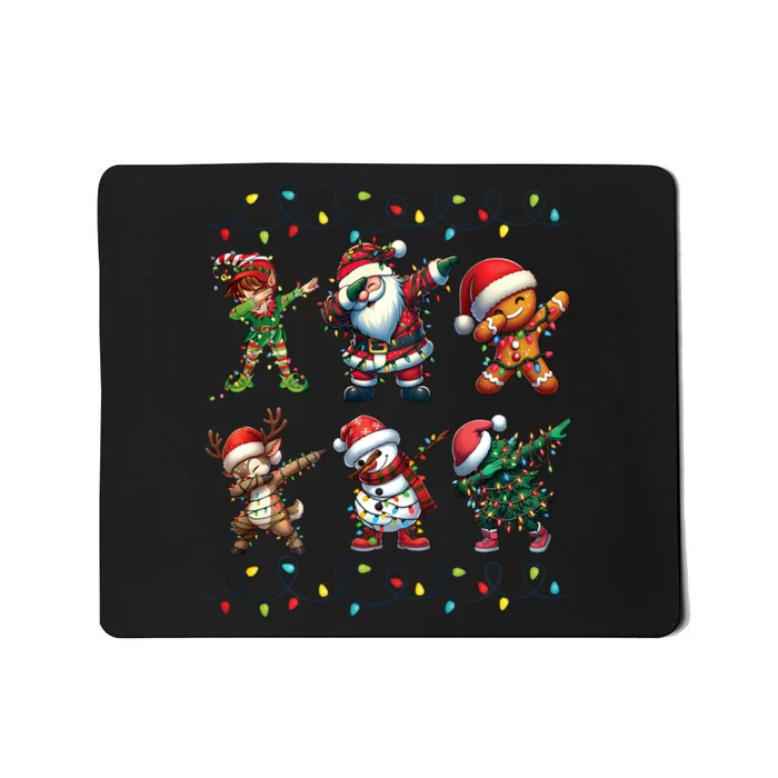 Dabbing Elf Santa Claus Friends Xmas Party Family Matching Mousepad