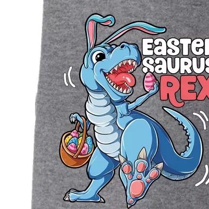 Dinosaur Easter Saurus T Rex Eggs Bunny Ears Gift Doggie 3-End Fleece Hoodie