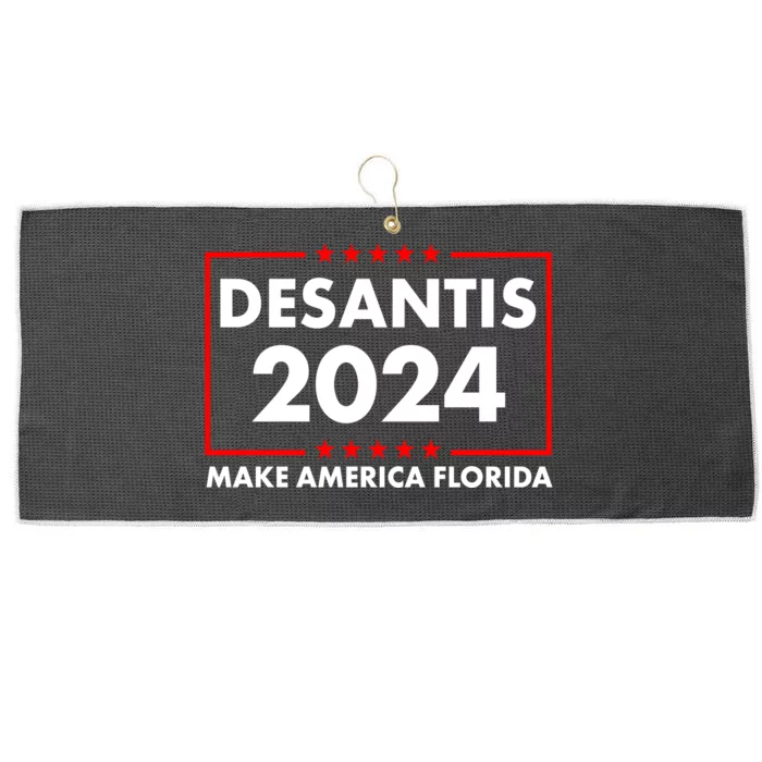 Desantis 2024 Make America Florida Election Logo Large Microfiber Waffle Golf Towel