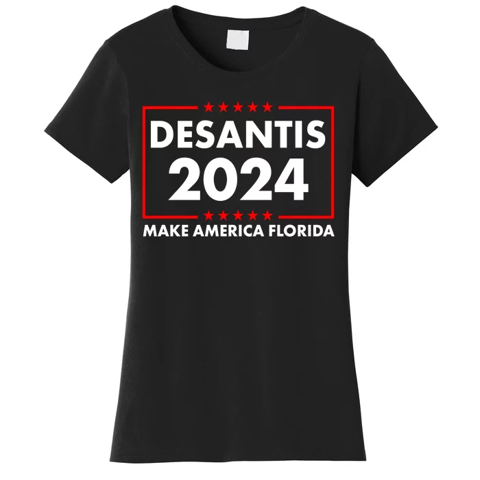 Desantis 2024 Make America Florida Election Logo Women's T-Shirt