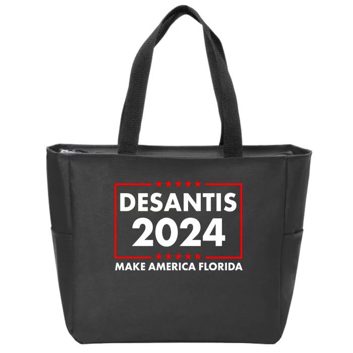 Desantis 2024 Make America Florida Election Logo Zip Tote Bag