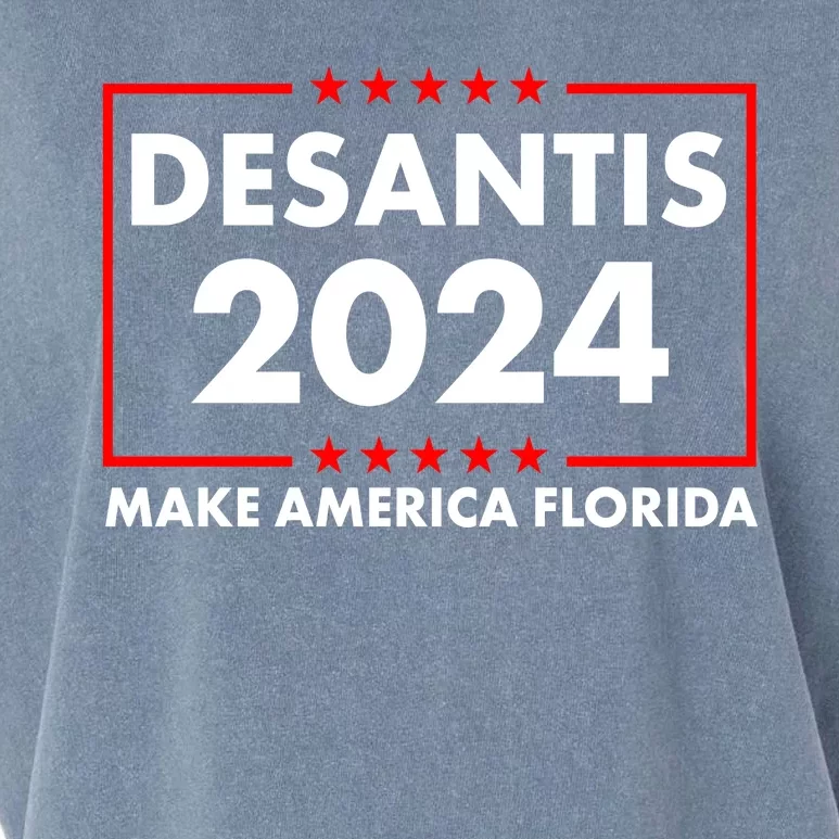 Desantis 2024 Make America Florida Election Logo Garment-Dyed Women's Muscle Tee