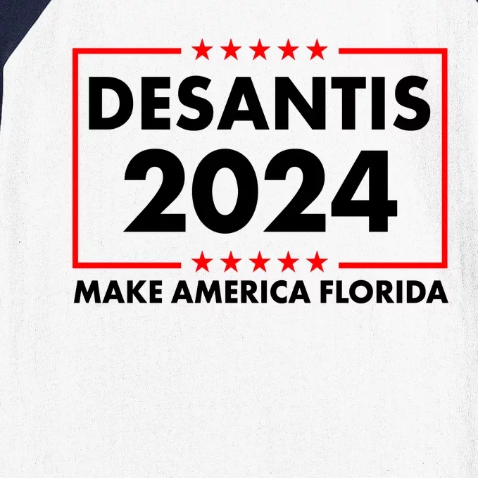 Desantis 2024 Make America Florida Election Logo Baseball Sleeve Shirt