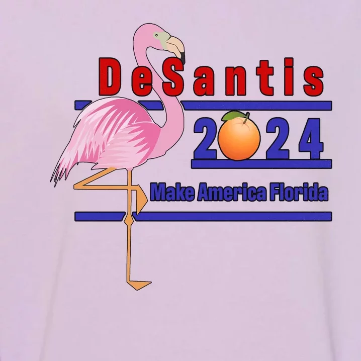 DeSantis 2024 Make America Florida Flamingo Garment-Dyed Sweatshirt