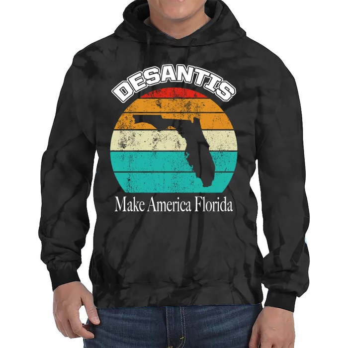 Desantis Make America Florida Again Vintage Tie Dye Hoodie