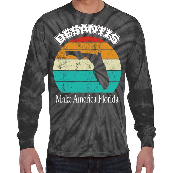 Desantis Make America Florida Again Vintage Tie-Dye Long Sleeve Shirt