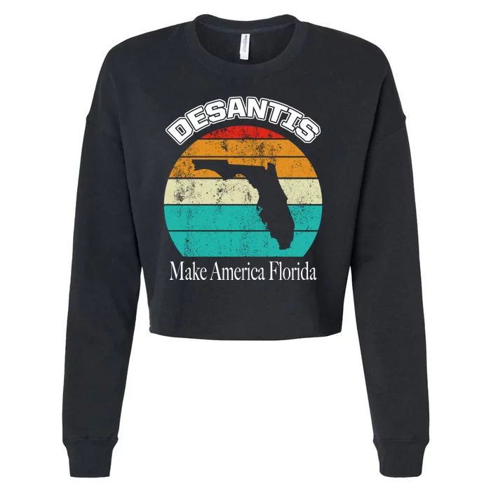 Desantis Make America Florida Again Vintage Cropped Pullover Crew