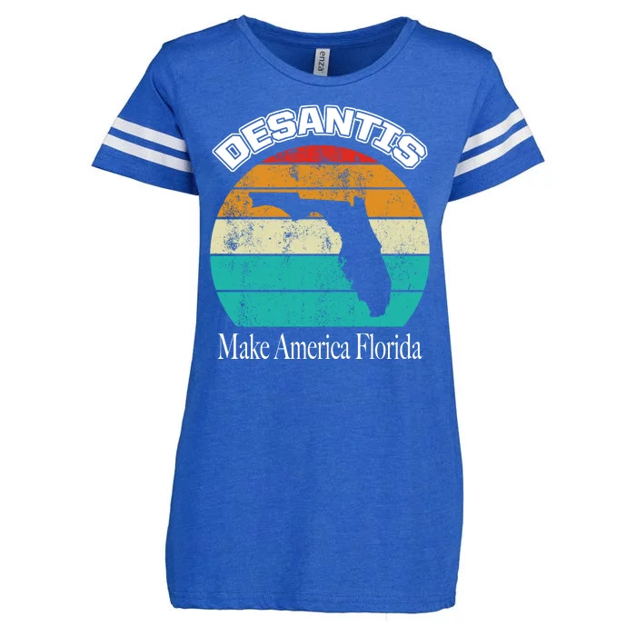 Desantis Make America Florida Again Vintage Enza Ladies Jersey Football T-Shirt