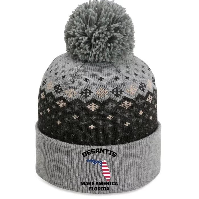 Desantis Make America Florida USA The Baniff Cuffed Pom Beanie