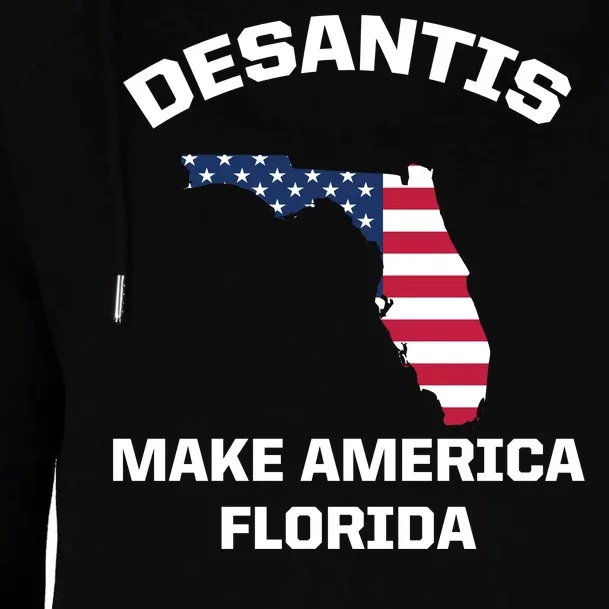 Desantis Make America Florida USA Womens Funnel Neck Pullover Hood