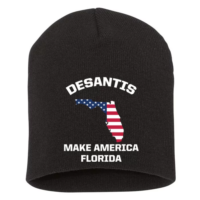 Desantis Make America Florida USA Short Acrylic Beanie