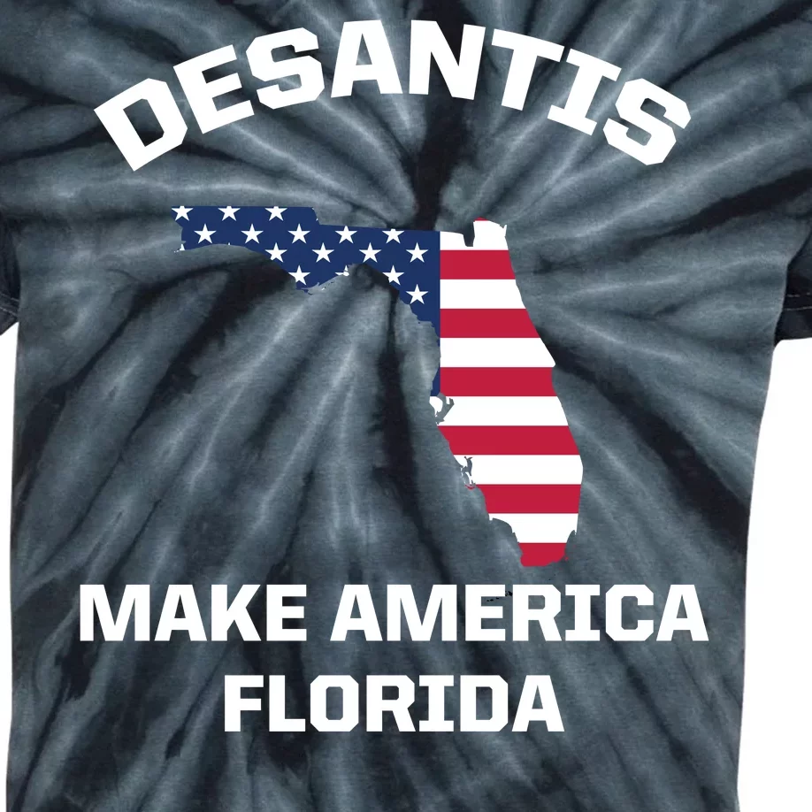 Desantis Make America Florida USA Kids Tie-Dye T-Shirt